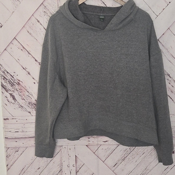 Wild Fable Gray Cropped Hooded Pullover Sweatshirt - Picture 4 of 4
